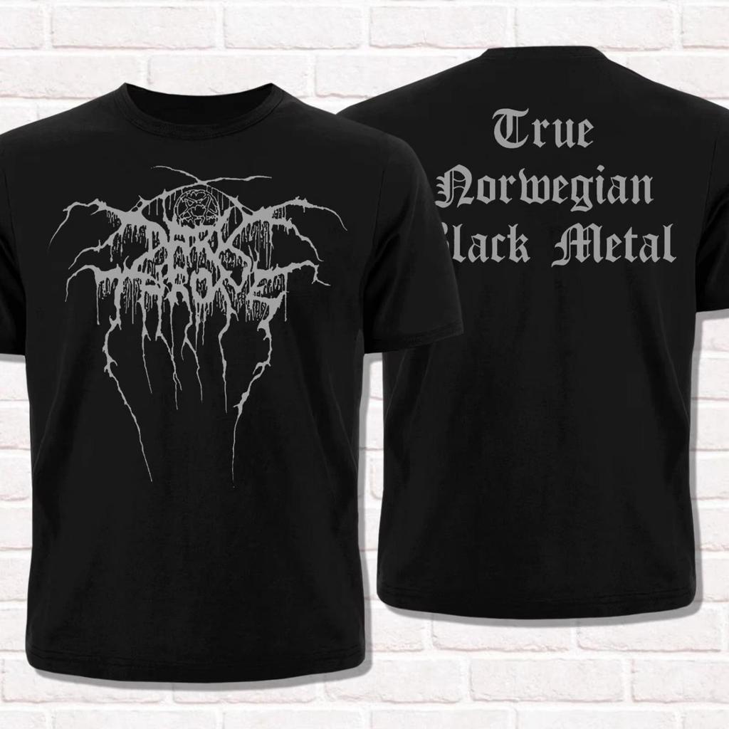 2025 Логотип Darkthrone Черная футболка Футболка Футболки Топы Унисекс Хлопок Короткий рукав Хай-стрит
