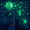 Astronaut Universe Space Wall Decals Glow In The Dark Stars Moon Stickers