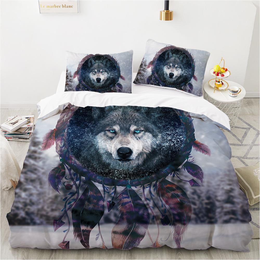 Комплект постельного белья с изображением животных, пуховые пододеяльники в стиле диких животных для мужчин и мальчиков, наволочки 2/3 шт., односпальный двуспальный чехол в подарок, двуспальная кровать размера «king-size»