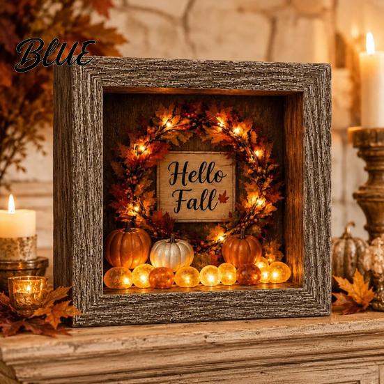 Готический Shadow Box Ночник DIY Подсвечиваемый Хэллоуин Призрак Набор Деревянная Рамка Светодиодный Теплый Свет 3D Картина Набор для Творчества Память с Хрустальным Стеклянным Панелью,