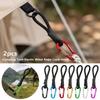 2pcs with Carabiner Elastic Wind Rope Cord Hook Multicolors Outdoor Tool  For DIY Accessories