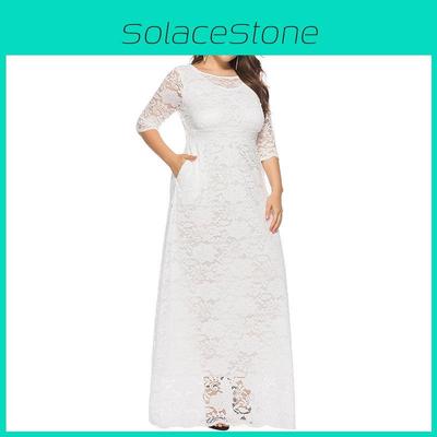 Элегантное женское макси-платье с кружевным полым дизайном для формальных вечерних и коктейльных вечеринок