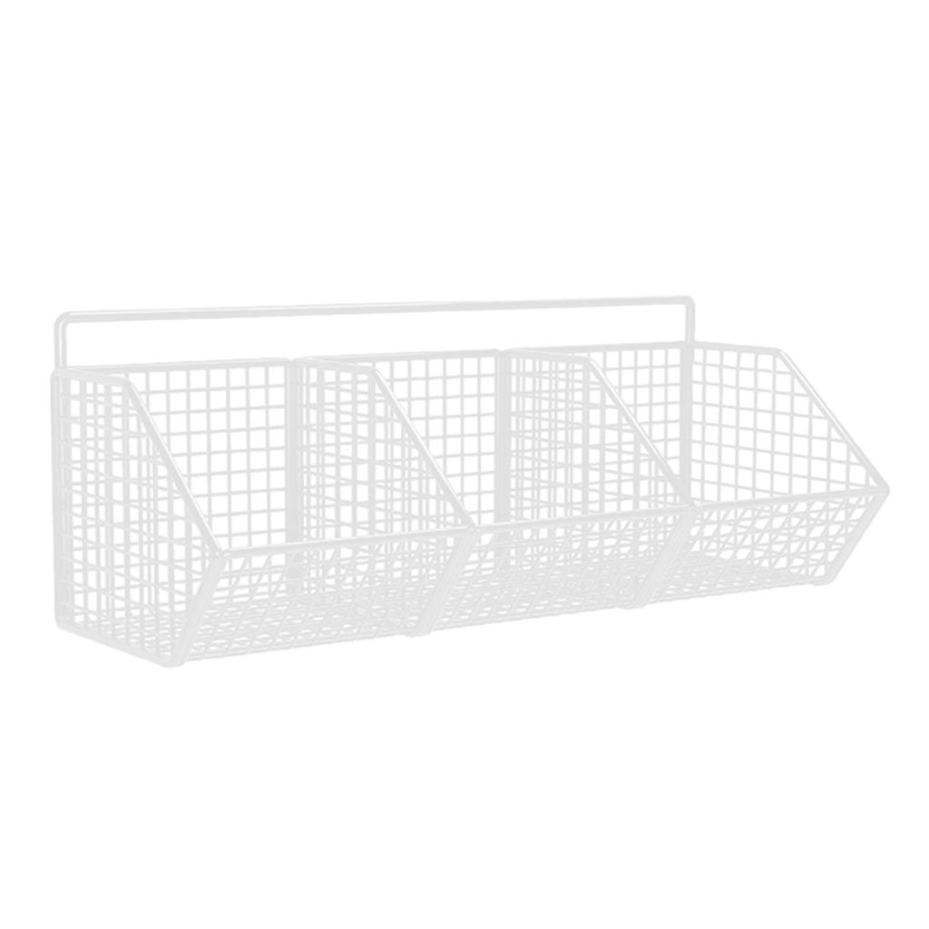 Metal Wire Basket Wall Mounted Iron Fruit for Pantry Kitchen Bathroom