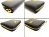 Authentic PRADA Saffiano Metal Black Leather Coin Case Purse #b148  Open box