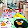 Red Birds Characters Collage Office Rug Chair Mat, Game Carpet, Suitable for Front Door, Bedroom, Living Room, Desk, Holiday Gift