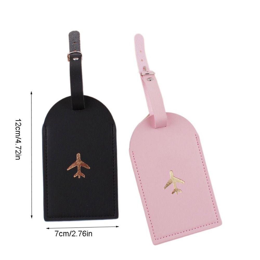 Colorful PU Luggage Tag Boarding Pass Information Card Portable Baggage Name Tags Women