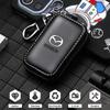Leather Keychain Car Key Bag Multi Function Key Case For Mazda 3 6 Atenza Axela Demio CX3 CX5 MS Car key Accessories GHJ1