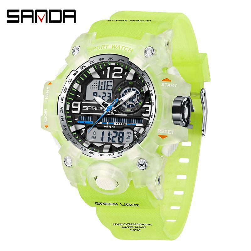 Sanda Korean Trend Multifunctional Luminous Waterproof Watch for Teens & Adults