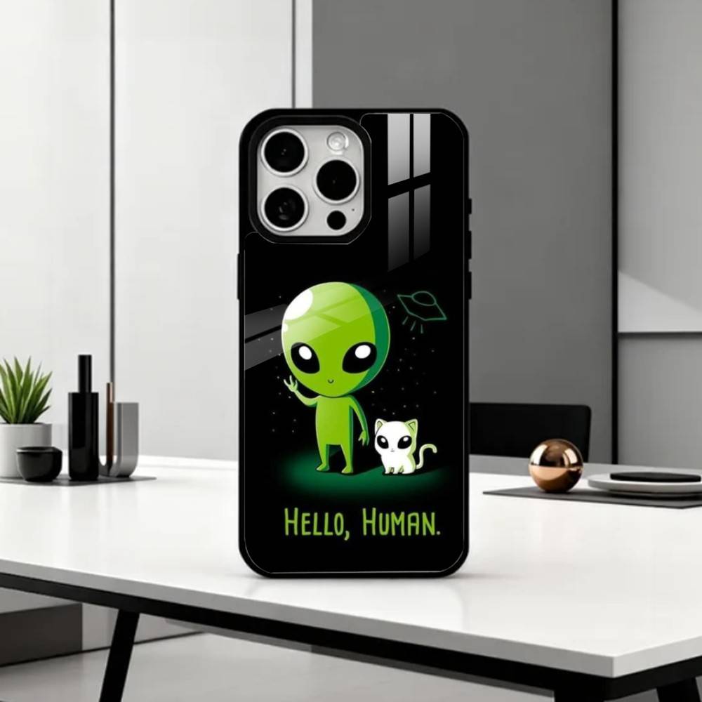 Cool C-Cartoon Alien Space Phone Case For iPhone17,16,15,14,13,12,11 Plus,Pro Max Magnetic For Magsafe Wireless Charging