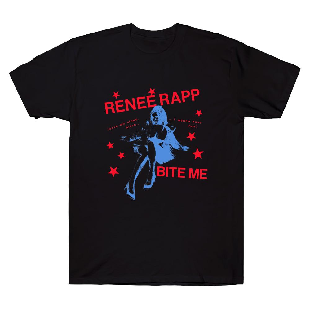 Розовая Футболка Reneé Rapp Подарок Женщине и Мужчине Унисекс Футболки Комфортный Хлопок Круглый Вырез Короткий Рукав Одежда Эстетичные Повседневные Топы