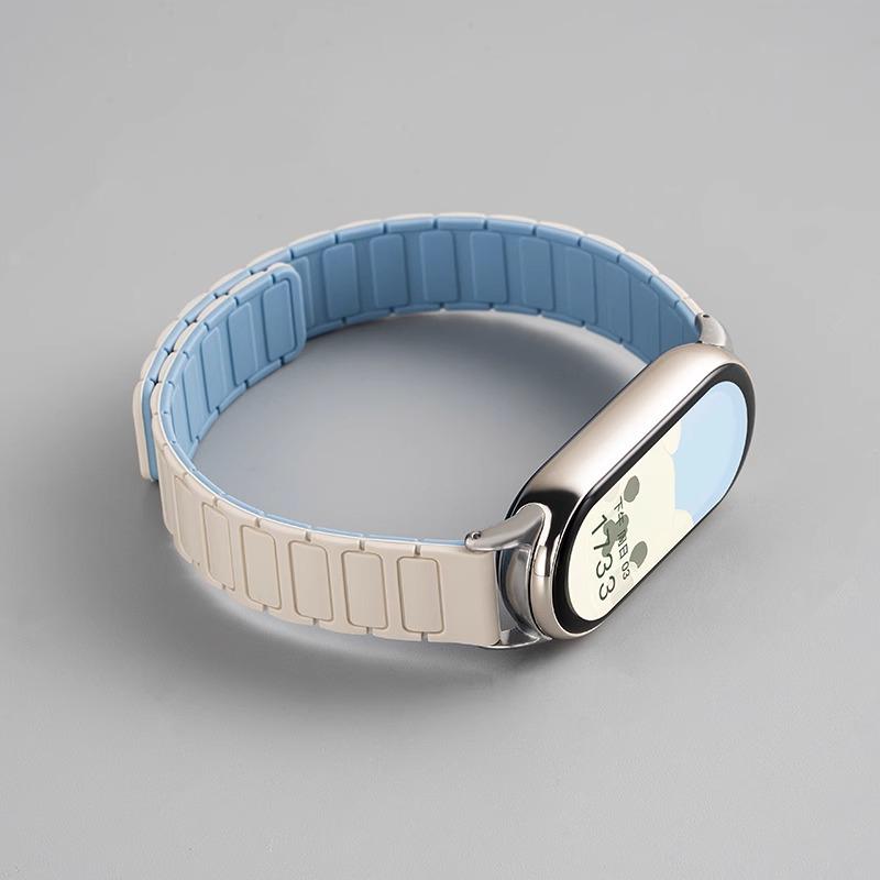 Магнитный спортивный ремешок для Xiaomi Smart Band 10/9/8 NFC - Дышащий ремешок