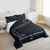 Circuit de Monaco F1 Track Map Bedding set (1 duvet cover, 2 pillowcases, duvet not included), Numbered Turns Minimal Racing Poster Print