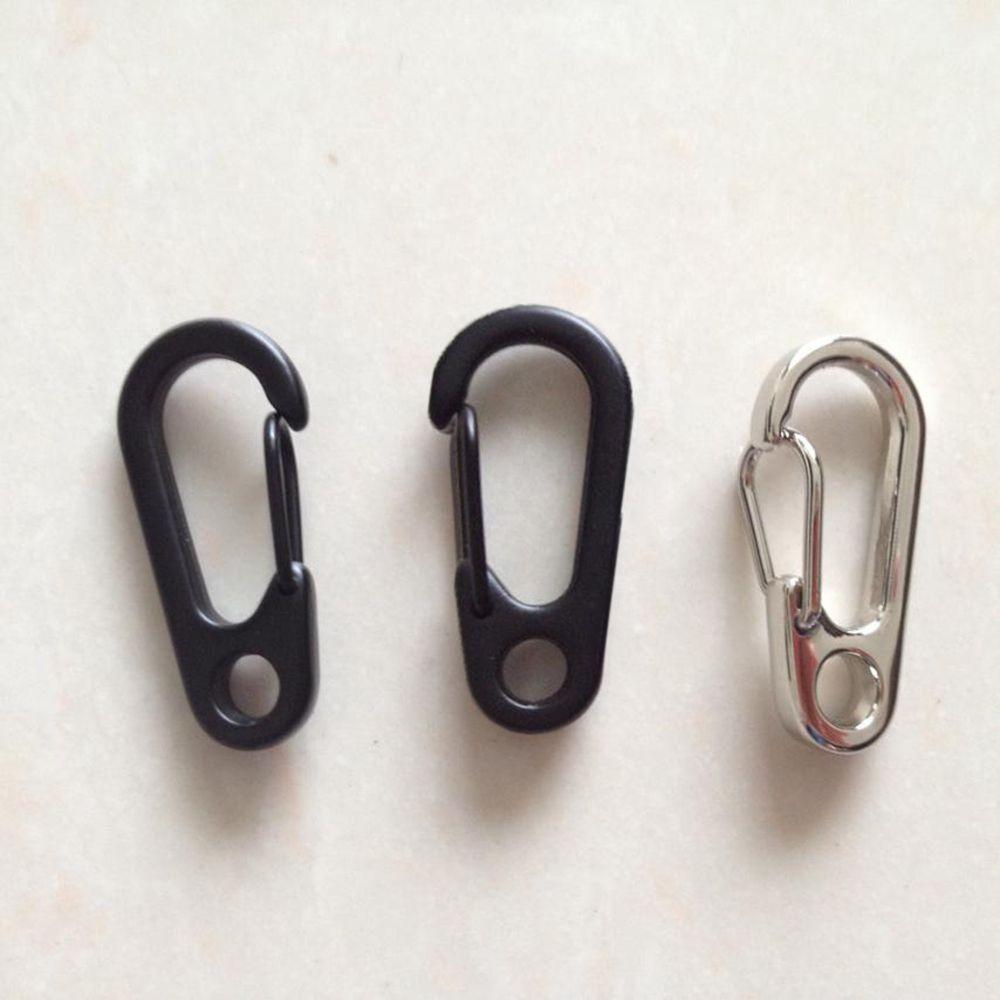 Survival EDC Gear Safety Travel Tools D-Ring Key Chain D Carabiner Spring Clips Camping Keyring