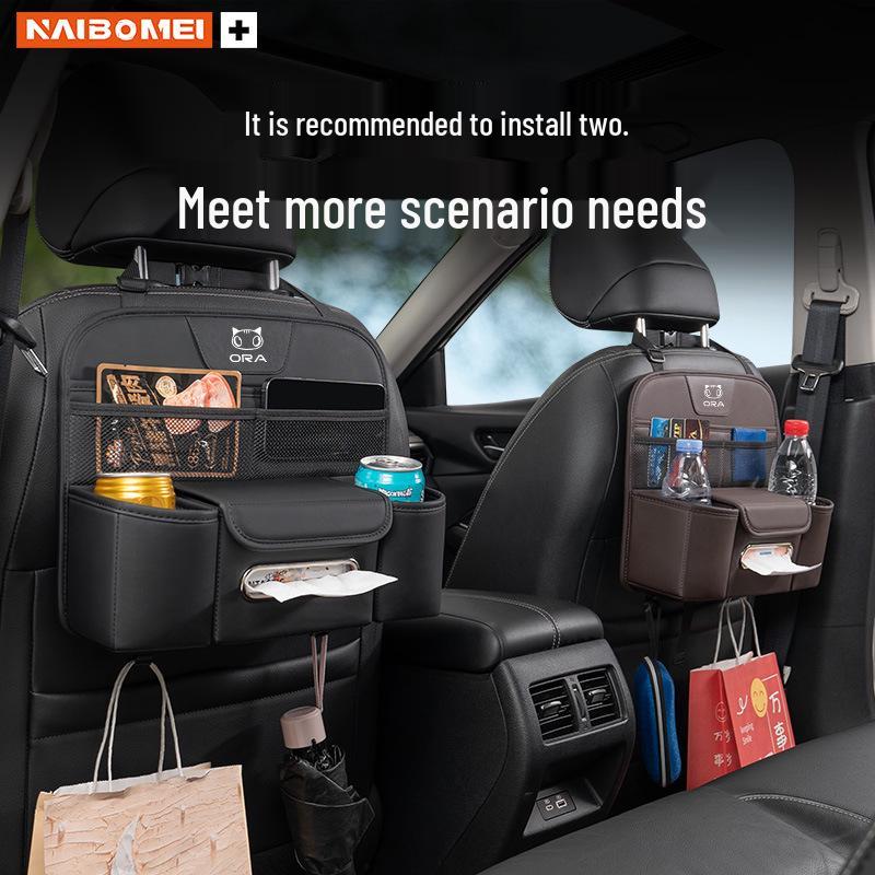 Lightning Cat Car Seat Organizer with Cup Holder for Ora Haomao Series: Ballet Cat, Black Cat, White Cat