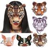 Halloween Masquerade Party Cosplay Costume Funny Party Decor Half Face Mask 3D Tiger Pig Bunny