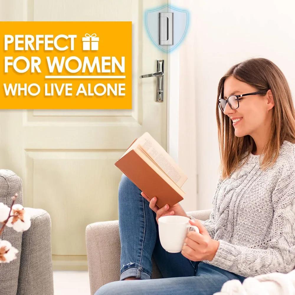 Замок для двери безопасности для дома с 8 винтами, замок с защитой от детей, с 3-дюймовым упором, выдерживающий нагрузку 800 фунтов для открывающейся внутрь двери