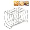 Bear-Shaped Toast Rack Stainless Steel 6-Slice Bread Holder for Air Fryer Oven Steamer Cute Even Heating Kitchen Accessories