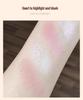 Heartbeat Twelve-Color Heart-Shaped Eyeshadow Palette: Pearlescent, Fine Glitter, Matte, Blush, Highlighter for Enhanced Complexion.