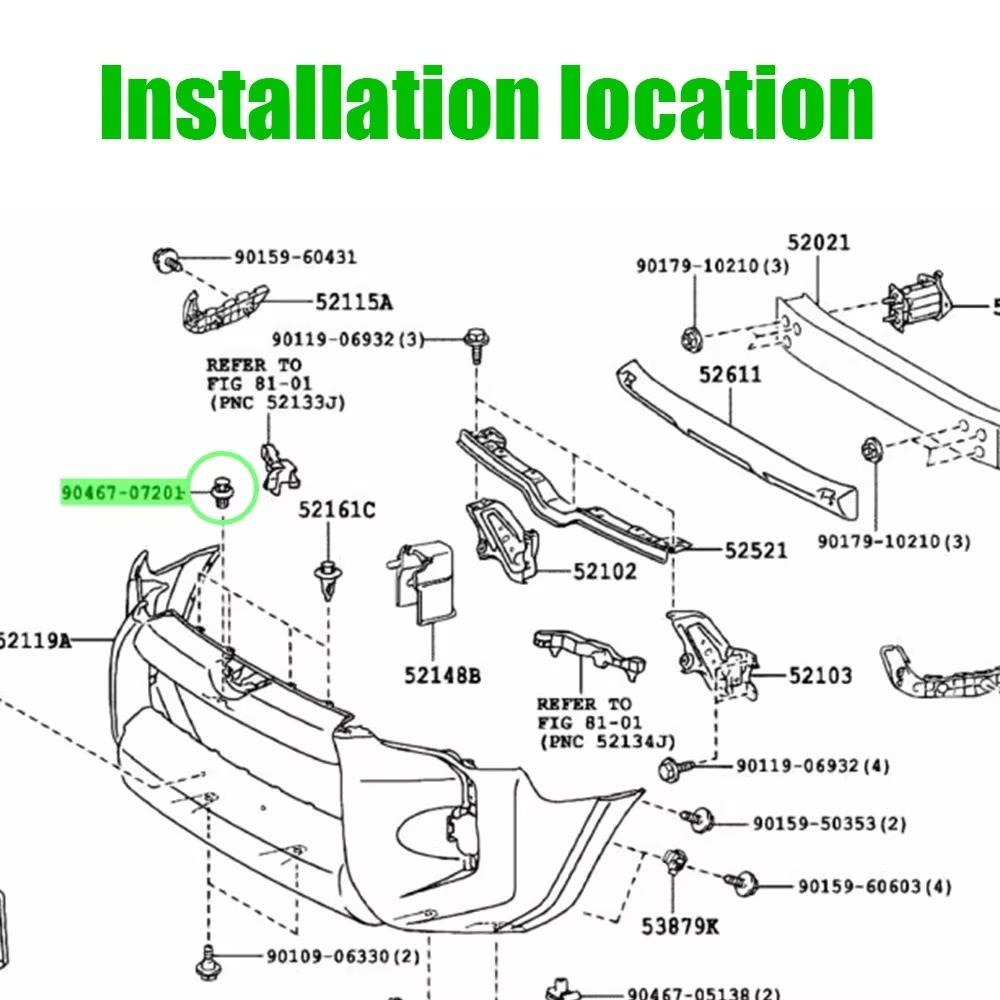 10 шт. автомобильная крышка двигателя бампер крыло заклепка клипса крепление новое для Lexus GS 2005 2006 2007 2008 2009 2010 2011 - 2020