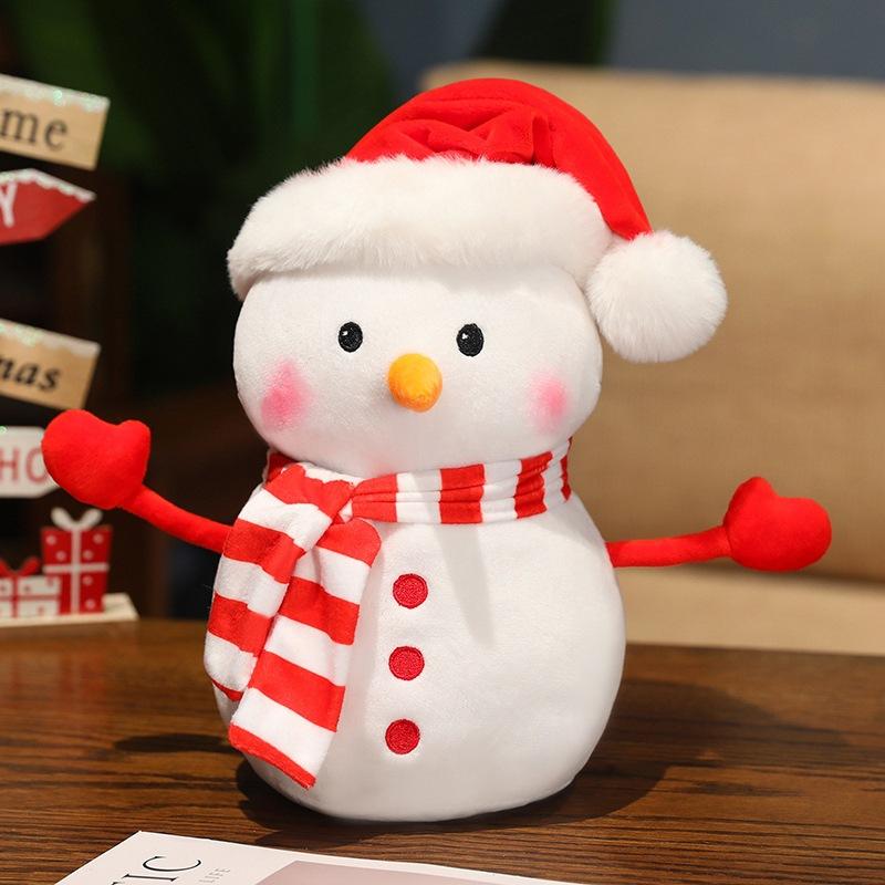 Милая рождественская кукла-снеговик, плюшевая игрушка, кукла-снеговик, детская успокаивающая кукла, рождественский подарок