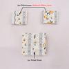 3Piece Green Leaf Orange Flower With Bed Linen Elastic Design Mattress Protective Cover 1Fitted Linen 2Pillowcases Flower Patterns