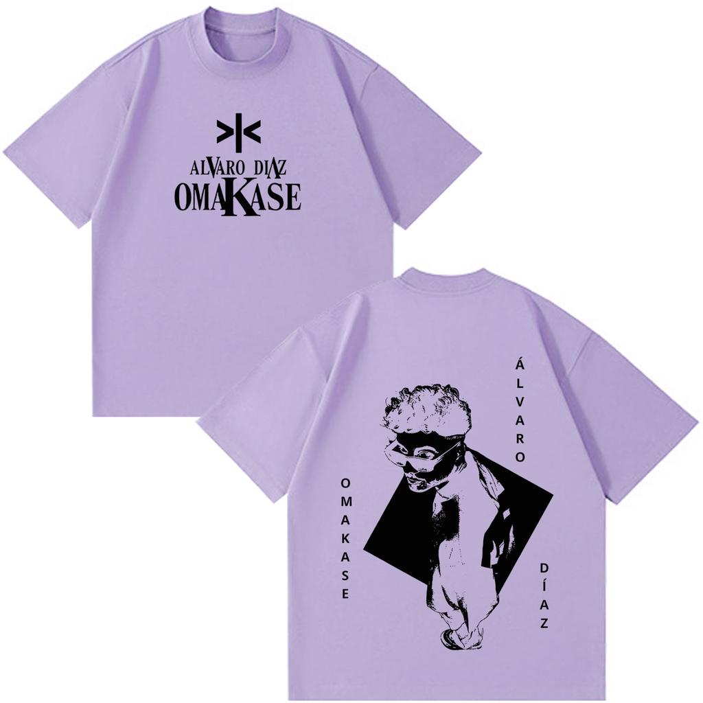 Alvaro Diaz Omakase Album 2026 Tour Merch T Shirt Unisex Unisex Hiphop Oversized Tshirt Casual Loose Cotton Fashion Tshirts