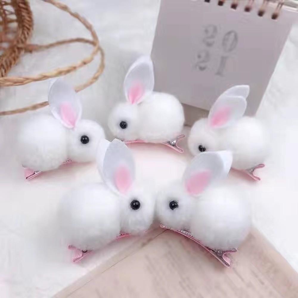 Rabbit Plush Hairpin Soft Hair Clip Sweet Bunny Hair Clip Party