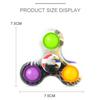 Flower Fidget Spinner Pop Bubble Sensory Toy 6-Petal Numbered Push Pop Bubbles Stress Relief Anxiety Relief Toy for Kids and Adults Hand Fidget