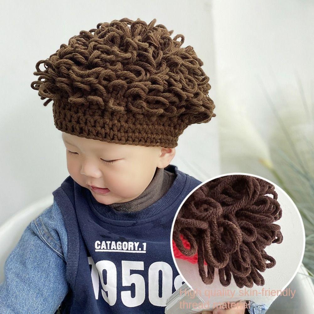 Funny Wig Cap Cute Wig Hat High Quality Knitting Hat for Baby