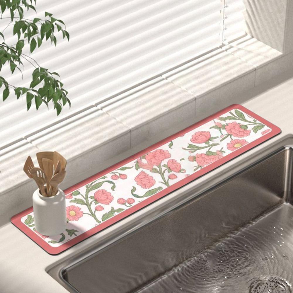 Креативный впитывающий коврик для сушки под кран, портативный коврик от брызг для раковины, нескользящий, протектор столешницы в ванной, коврик, кухня, обеденный стол