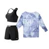Fashionable Casual Beach Swimming Slimming Cover-Up UPF50+ Swimwear Three-Piece Set Women Swimwear LINING-LNYW046-1
