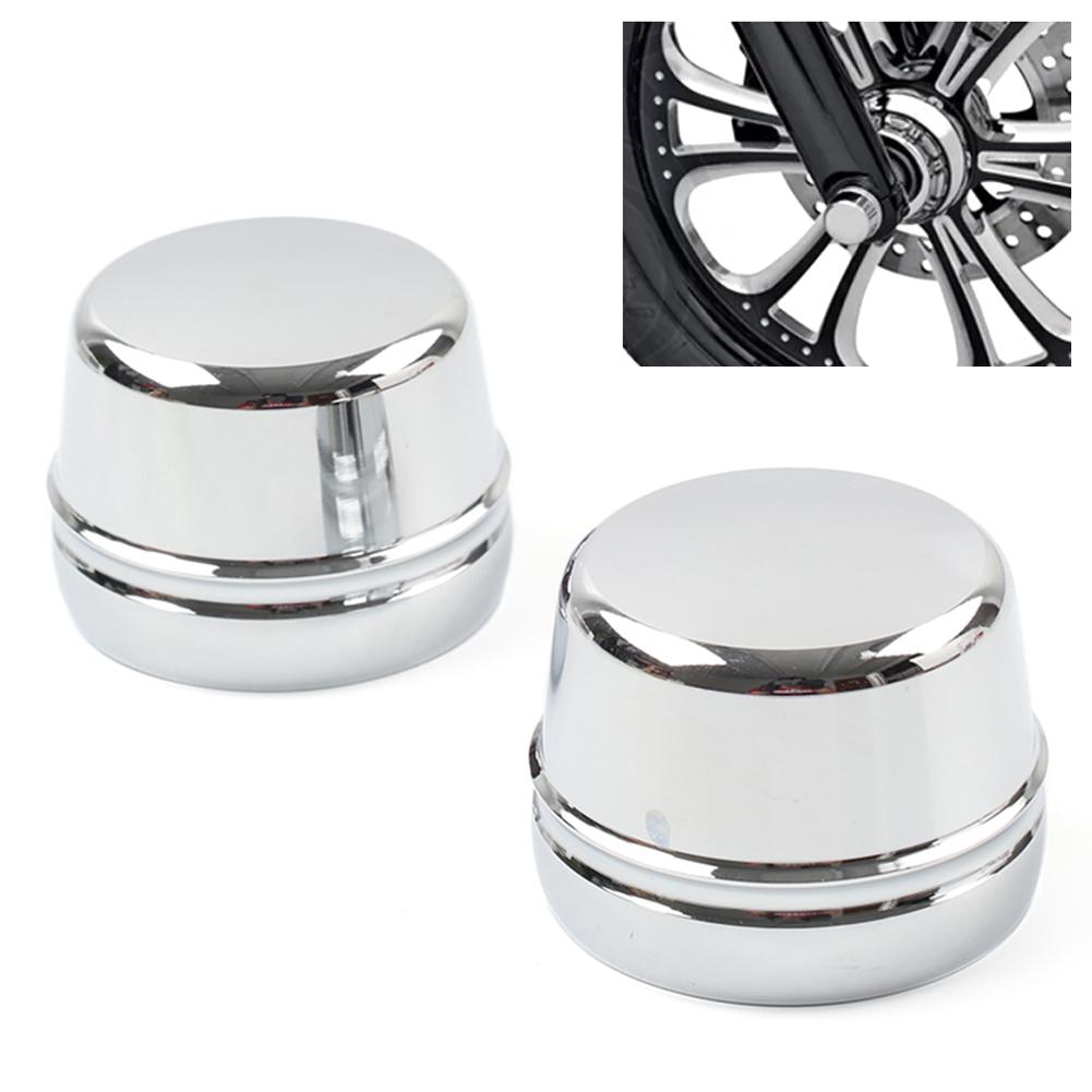 1Pair Motorcycle Front Axle Nut Cap Cover For Harley Touring Softail Sportster VRSC FLDE FLFB FLHC FLSB FLSL FXBB FXBR FXLR FXS