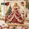Artistic DIY Bead Painting Fashion Doll Faux Pearl Art Kit, Christmas Creative Handmade Gift Ideas 3D Textured Craft Kit for Adults, Festive