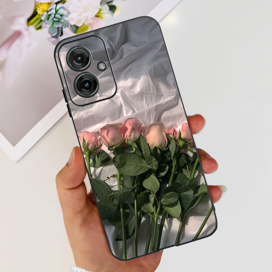 Для Motorola Moto G55 5G Чехол Милый Мультяшный Кот Животные Мягкий Силикон Ударопрочный ТПУ Задняя Крышка Чехол для Телефона Для MotoG55 G 55 Funda