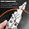 Multifunctional Wire Stripper Cutter Crimper High Strength Alloy Steel Ergonomic Non Slip Handle For Electricians Home Use