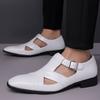 Summer Fashion New Men Gladiators White Black Belt Buckle Casual Shoes Breathable Beach Sandals Outdoor Slippers Plus Size 39-46