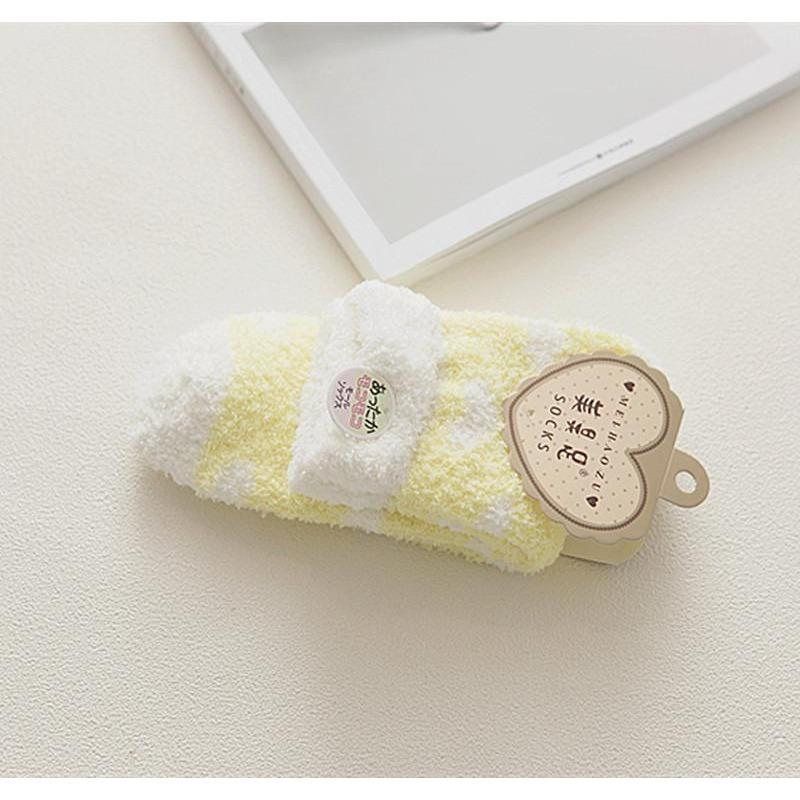 Милые носки с героями мультфильмов, женские осенне-зимние толстые теплые носки для сна, коралловые бархатные теплые носки Лолита Кавайи, рождественские подарки