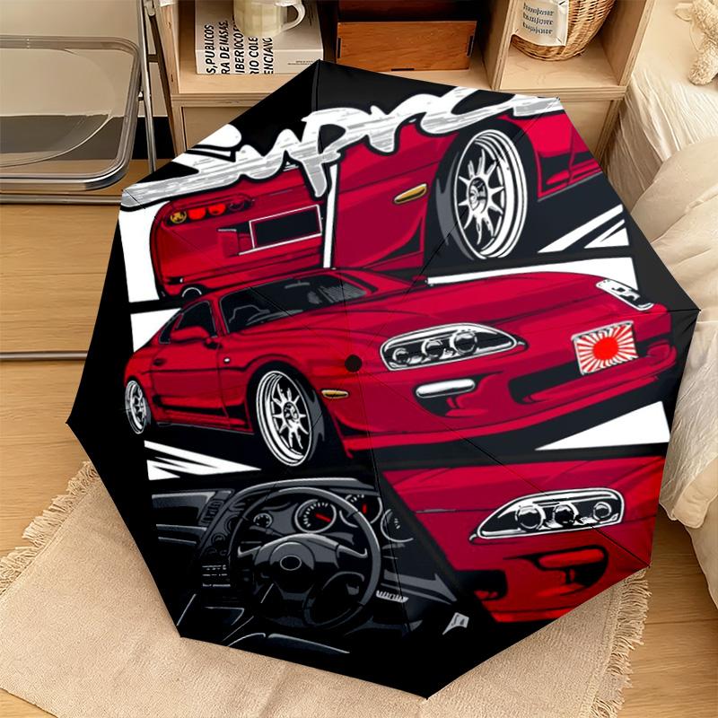 Fast Furious Cars Automatic Umbrella - Suitable Travel Portable Umbrella Outdoor sun shading umbrella Suitable For All Seasons