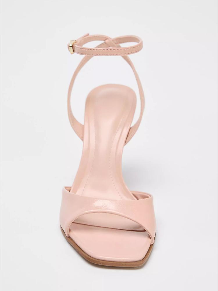 Fashion Fashion Coffee Ankle Buckle Heel Sandals Women Summer Sexy Square Toe Ankle Strap Buckle Heels Fashion Open Toe Party Dress Shoe