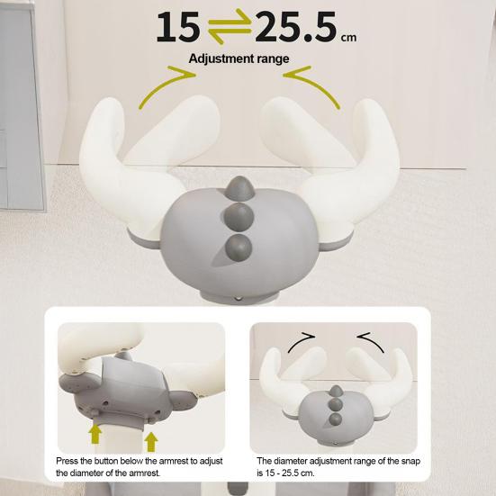 Baby Shower Stand with Adjustable Height Armrest Anti-Pinch Design Stable