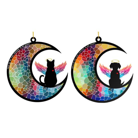 Мемориал для домашних животных «Ловец солнца», персонализированный мемориальный кулон для домашних животных, украшение для акрилового окна, подвесной «Ловец солнца»