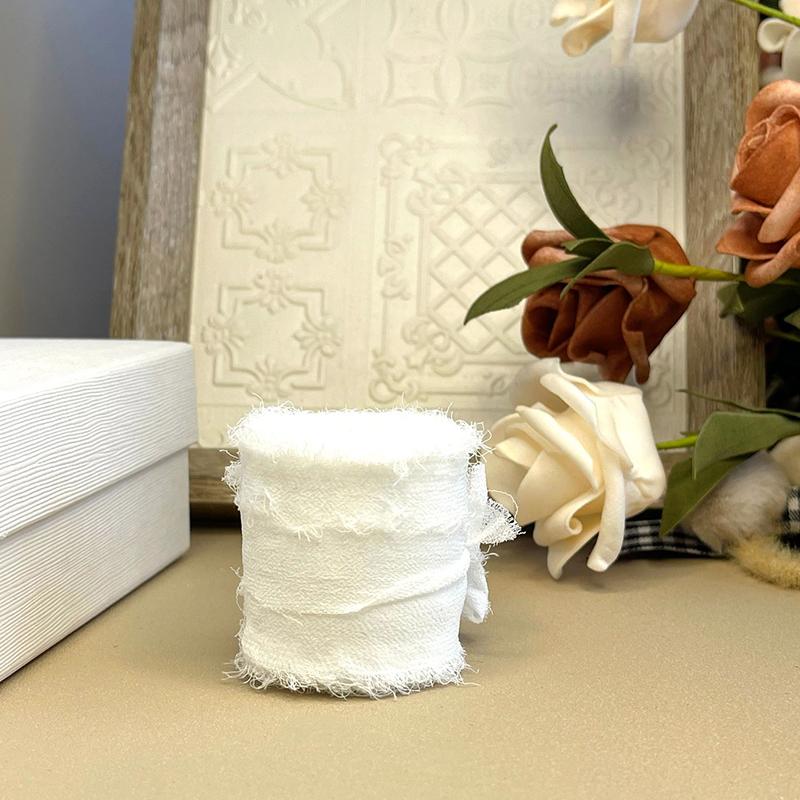 5 м Лента с бахромой, мятая, для рождественских свадебных пригласительных открыток, украшения для упаковки цветочных подарков, сделай сам, шелковая тканевая лента