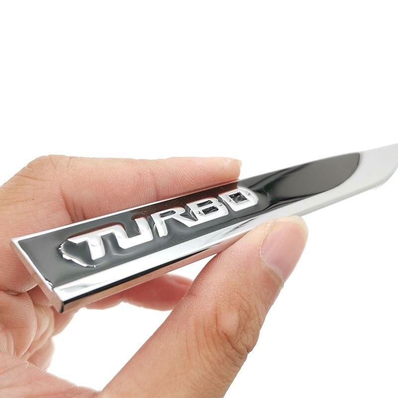 2 шт./лот, 3D металлическая эмблема TURBO, значок, наклейка на крыло, боковой Стайлинг автомобиля для Fo + rd Focus 2 3 ST RS Fiesta Mondeo Tuga Fusion