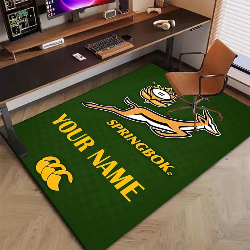 Custom Football Mat Personalized Name, Polyester Washable Indoor Entryway Rug, Gift for Christmas, Easter, Thanksgiving Day
