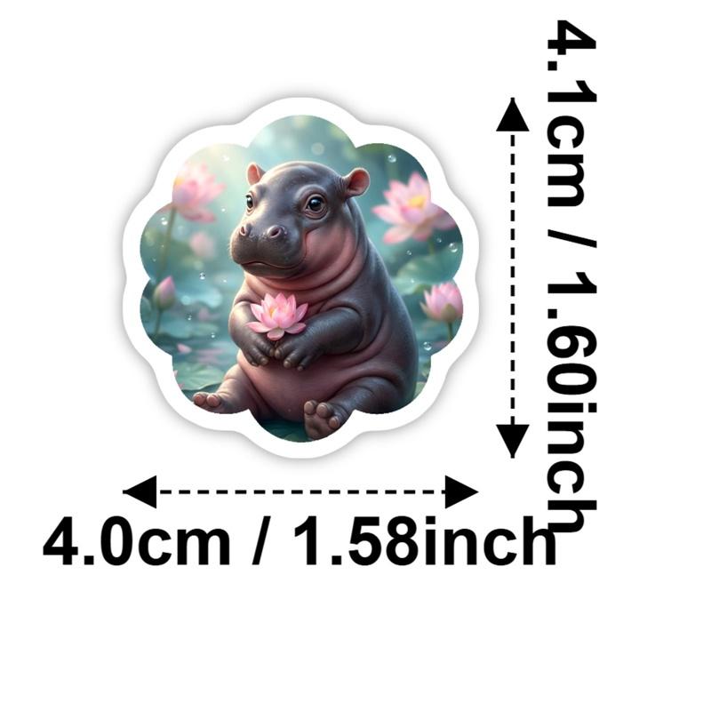 10/30/50PCS Cute Present Flowers Animals Sticky PVC Sticker DIY Laptop Luggage Skateboard Decoration Scrapbooking for Kids