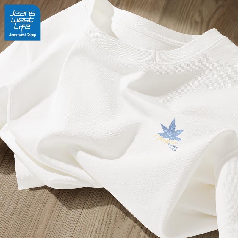 JEANSWEST LIFE Мужская хлопковая футболка с коротким рукавом, плотная