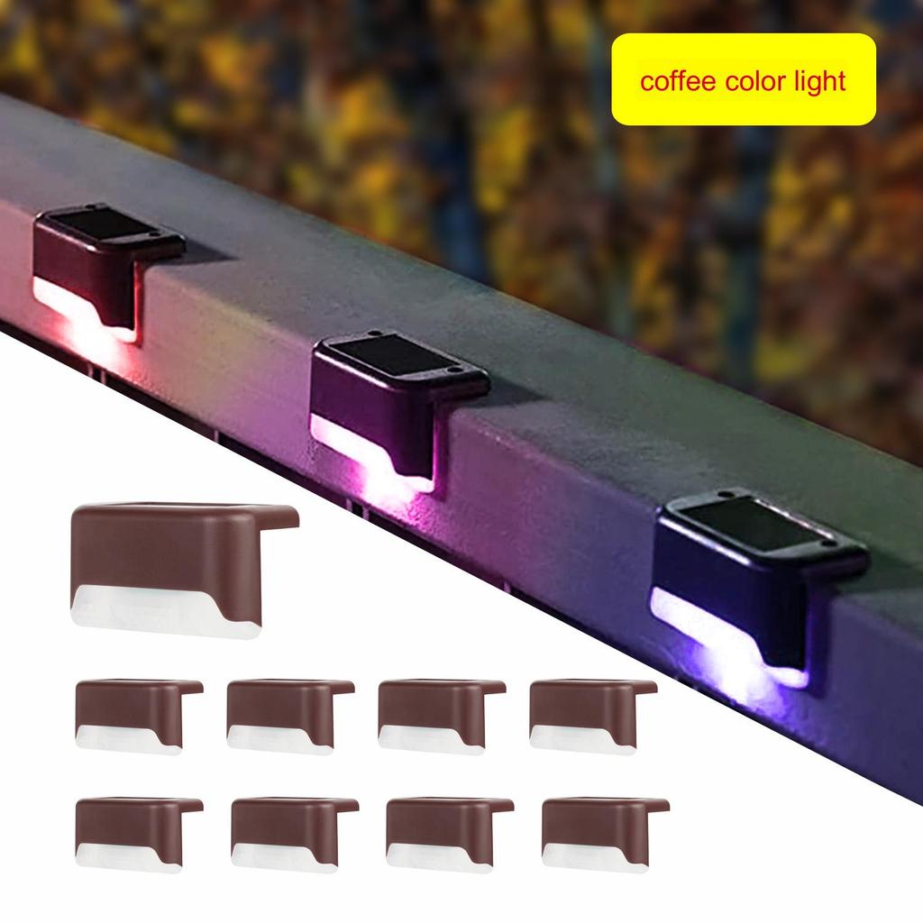 Солнечные фонари Ступеньки Освещение для забора Перила Освещение Лестничные фонари Уличные светодиодные ступенчатые светильники Украшение сада Настенные светильники