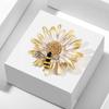 Fashion Cartoon Simple Oil Drop Enamel Alloy Bee Daisy Brooch Pin Clothing Pin Accessories