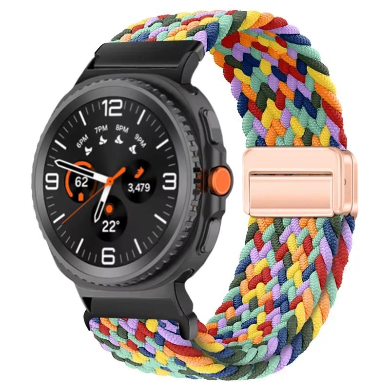 Плетеный нейлоновый ремешок для Samsung Galaxy Watch 8 44 мм 40 мм 8 Classic 46 мм Браслет с магнитной застежкой Ремешок для Galaxy Watch Ultra 2026 47 мм