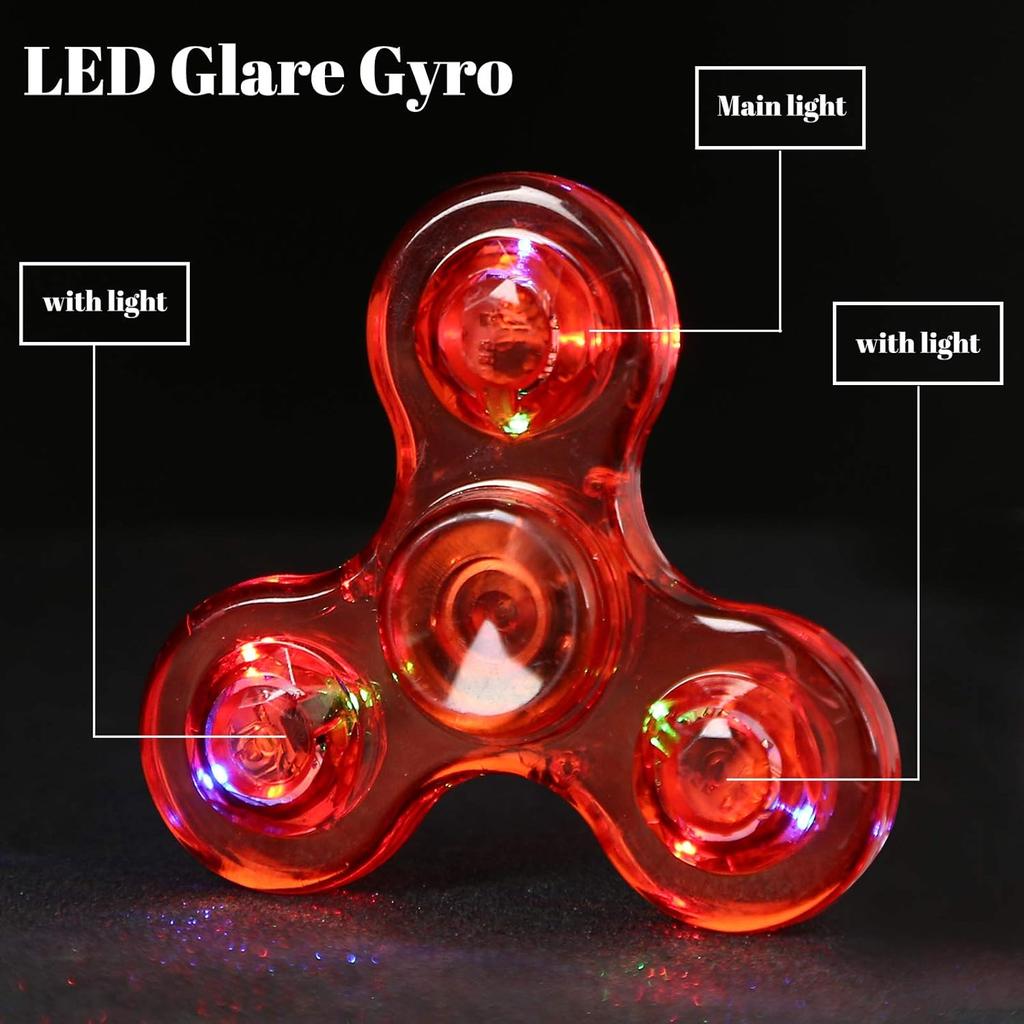 LED Fidget Spinners, Light Up Sensory Fidgets Toys, Glow In The Dark Toy, ADHD Anxiety Stress Relief Toys, Easter School Classroom Exchange Gifts